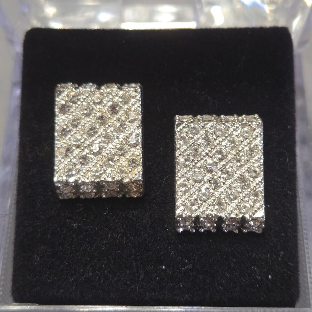 Austrian Crystal Iced-Out Star Stud Earrings Surgical Steel Posts